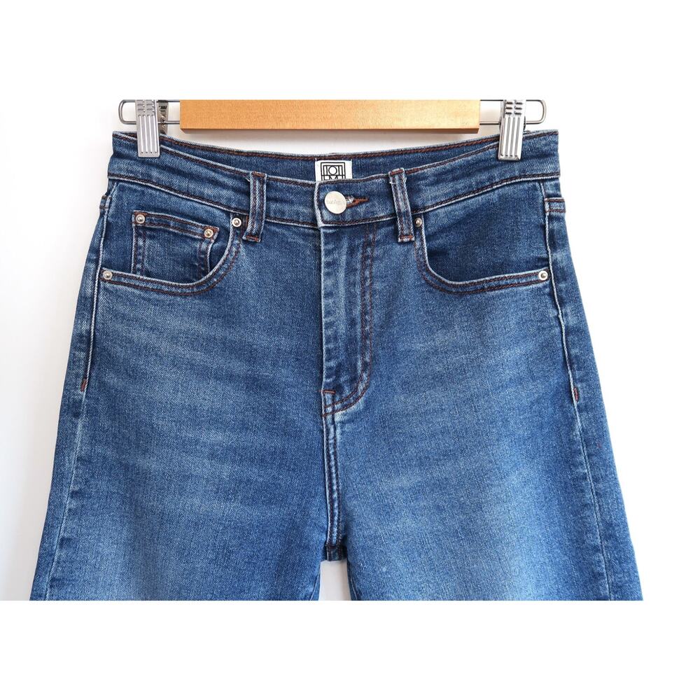 TOTEME Original Twisted Seam High Rise Stretch Denim Jeans NET-A-PORTER 26 $400 - Picture 3 of 10